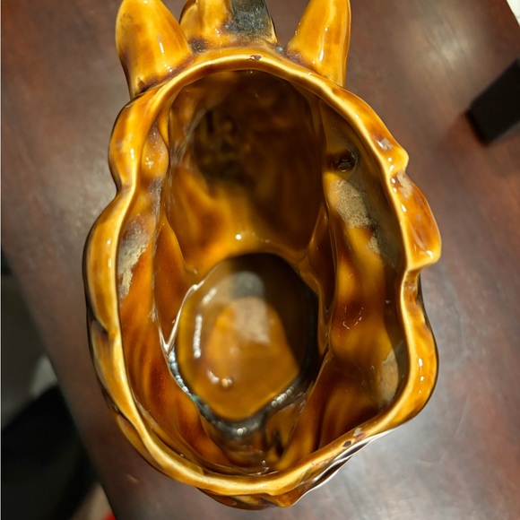 Vintage Ceramic Horse Head Sculpture in Brown - Picture 7 of 10